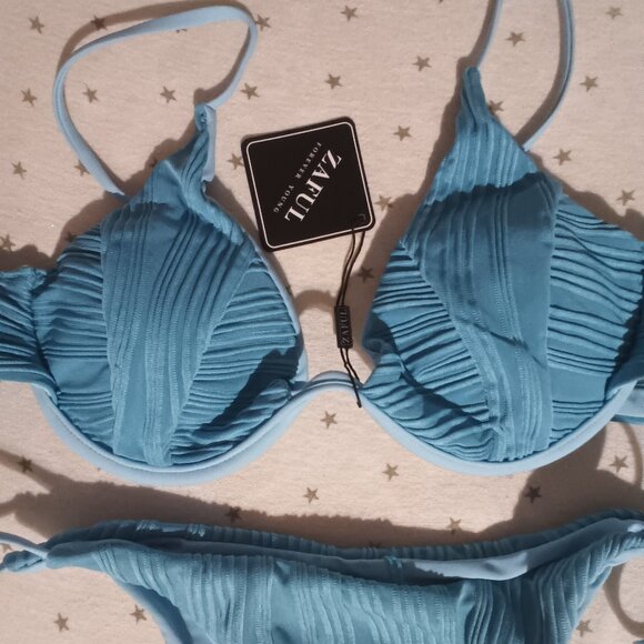 NWT Zaful underwire textured bikini set L Large - Picture 7 of 10